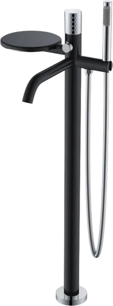 Напольный смеситель для ванны с душем Boheme Stick 129-BCR, black diamond chrome Sancos — Оригинал
