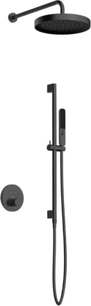Душевой комплект AQUAme AQM8401GM, С ВНУТРЕННЕЙ ЧАСТЬЮ, оружейная сталь Sancos — Оригинал