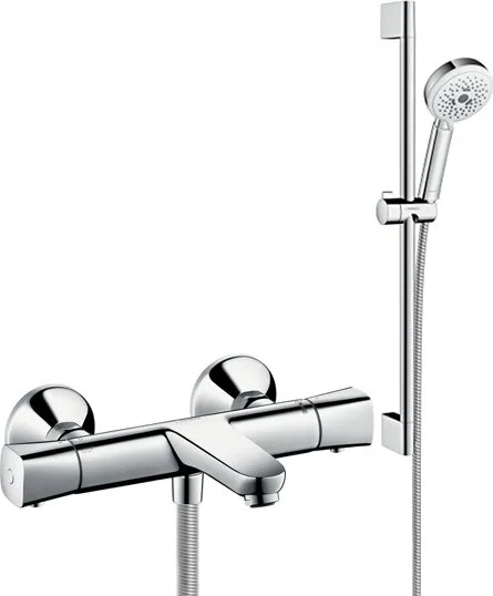 Термостатический смеситель Hansgrohe Ecostat universal 13123000, + Душевой гарнитур Hansgrohe Cromet Sancos — Оригинал