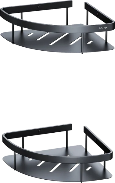 Полка AM.PM Sense L A7454222 угловая, черная, 2 шт. Sancos — Оригинал