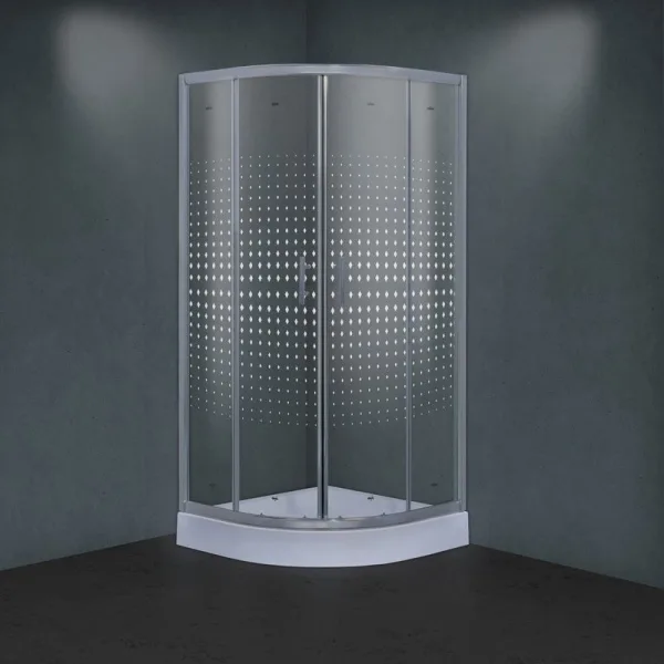 Душевой уголок Timo TL-8001R Romb Glass с поддоном Sancos — Оригинал