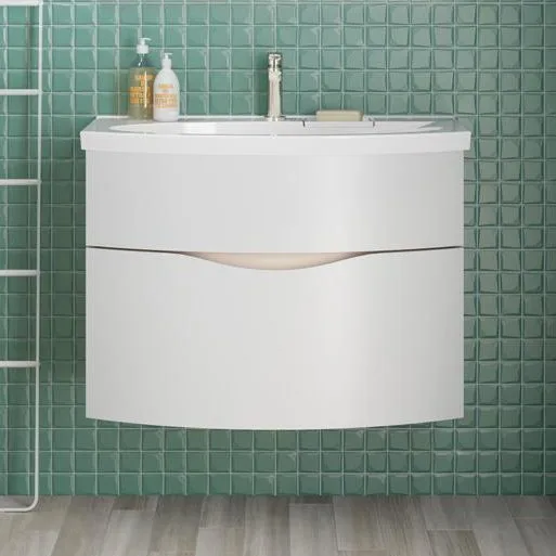 Тумба под раковину без столешницы KERAMA MARAZZI Riva 80 подвесная, белая матовая Sancos — Оригинал
