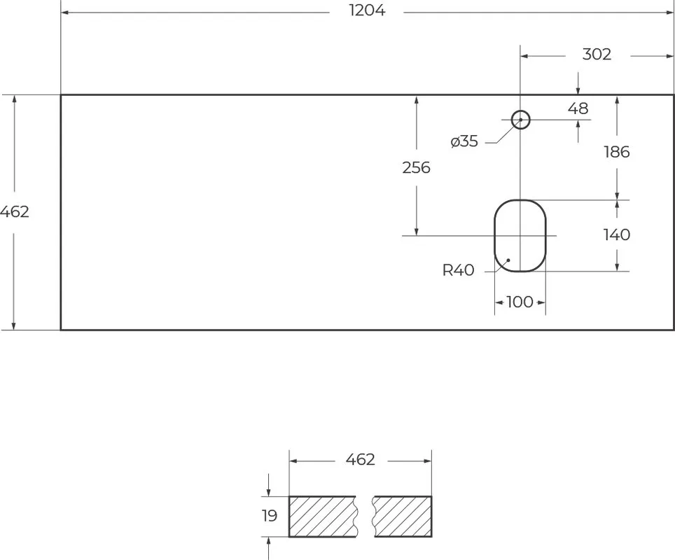 Столешница в ванную под раковину BelBagno EK-120-AS-BL-R bianco lucido Sancos — официальный сайт