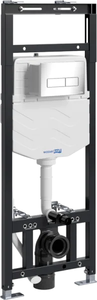 Система инсталляции для унитазов Wasserkraft Alme 15TLT.010.ME.CH03, с кнопкой смыва хром Sancos — Оригинал
