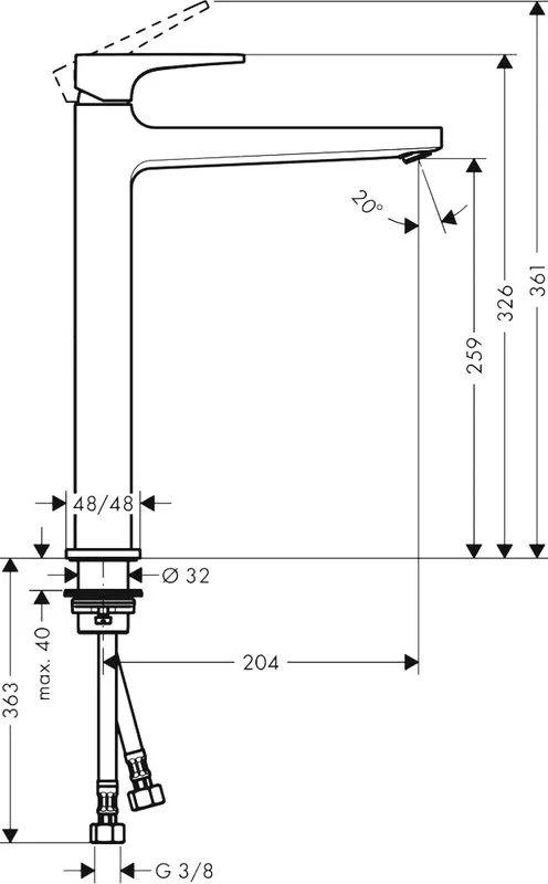 Смеситель для раковины Hansgrohe Metropol 32512670 с донным клапаном Push-Open Sancos — официальный сайт