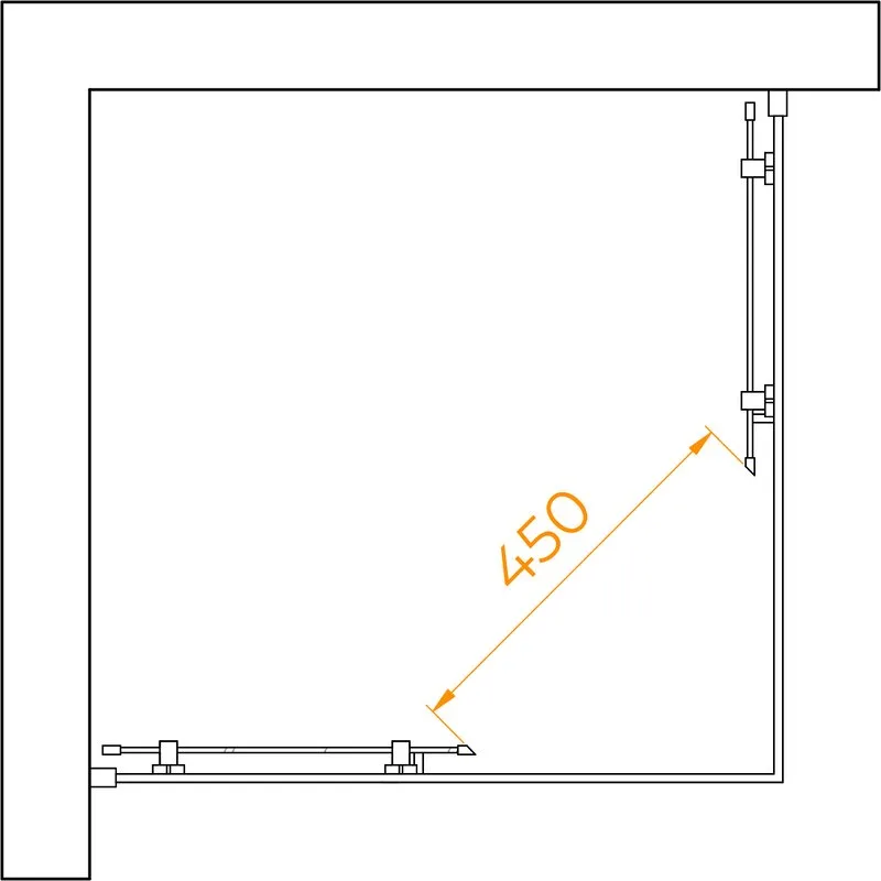 Душевой уголок RGW Passage PA-030 80x80 см, профиль хром, стекло матовое Sancos — официальный сайт