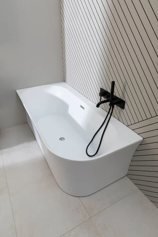 Акриловая ванна Allen Brau Priority 4 L 170x80 см, угловая, левая, пристенная, белая, асимметричная, Sancos — официальный сайт