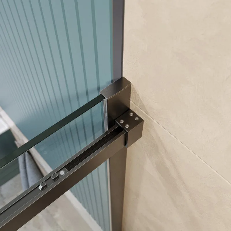 Душевой уголок BelBagno Soft Close-2 AH-1-100/90-C-GM профиль оружейная сталь Sancos — официальный сайт