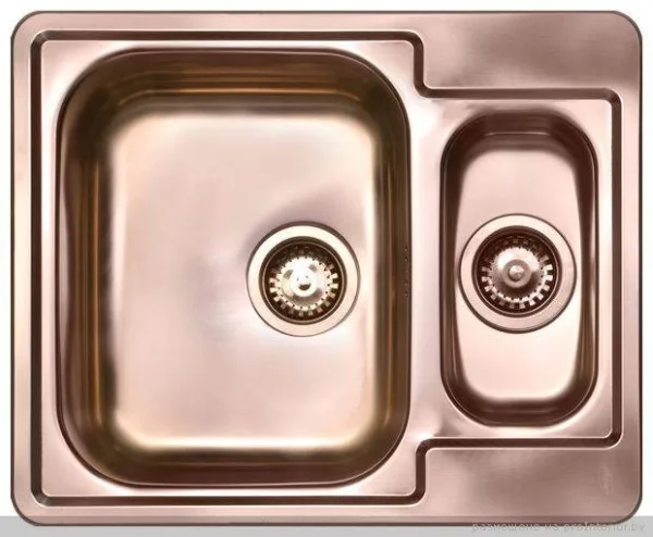 Мойка LINE 50 MONARCH COPPER 615X500  в компл. с выпуском без сифона, , Sancos — Оригинал