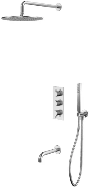Душевой комплект WHITECROSS Y YSET11NIB, С ВНУТРЕННЕЙ ЧАСТЬЮ, брашированный никель Sancos — Оригинал