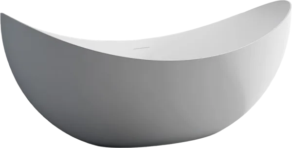 Акриловая ванна Abber AB9333 180x80 см, отдельностоящая, белая, овальная, с каркасом, со сливом-пере Sancos — Оригинал