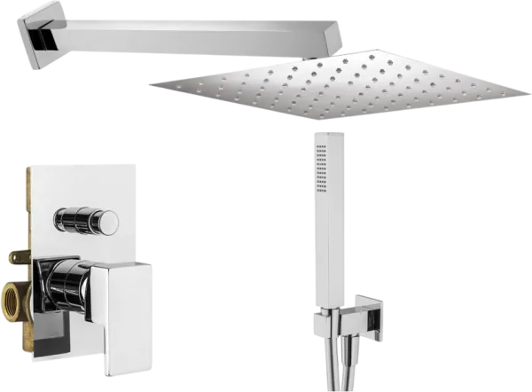 Душевой комплект Plumberia Selection Tag KITTG15CR, С ВНУТРЕННЕЙ ЧАСТЬЮ, хром Sancos — Оригинал
