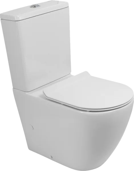 Унитаз-компакт напольный BelBagno Sfera-r BB2141CP-TOR BB2111SC с микролифтом, безободковый, белый Sancos — Оригинал