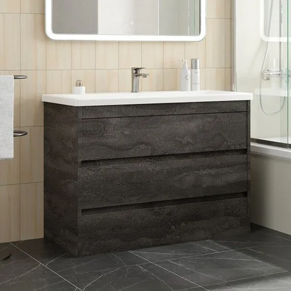 Тумба под раковину без столешницы Art&Max Family-M 100 напольная, iron stone Sancos — Оригинал