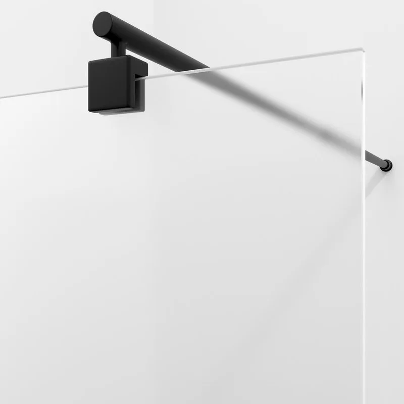 Душевая перегородка Wasserkraft Rur 30W 120 см, профиль матовый черный, стекло матовое Sancos — официальный сайт