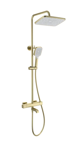 Душевая стойка Wonzon & Woghand STAY 2 WW-B3016-T1-BG, брашированное золото Sancos — Оригинал