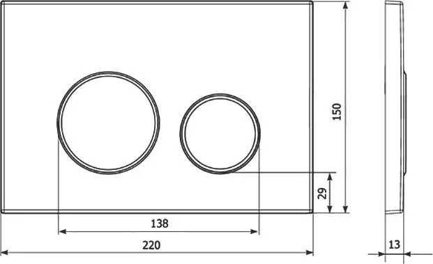Кнопка смыва Veconi Round VFR005WCH белая Sancos — официальный сайт