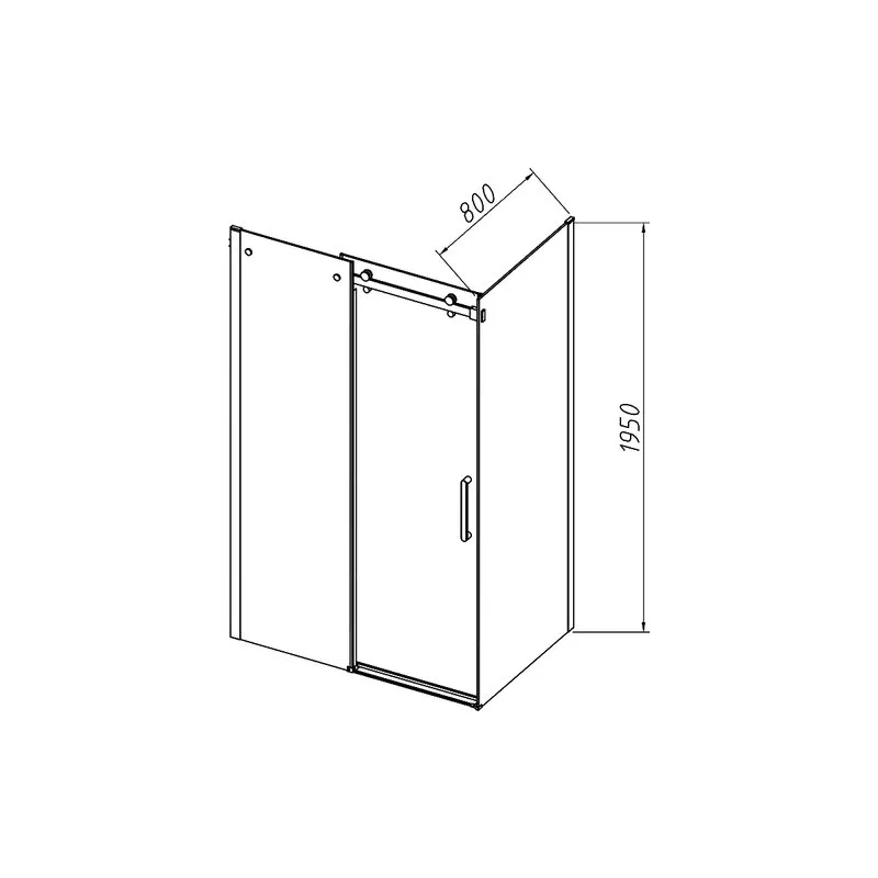 Душевой уголок Vincea Como-N VSR-4CN8016CL 160х80, профиль хром, стекло прозрачное Sancos — официальный сайт
