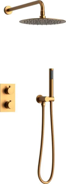 Душевой комплект AltroBagno Unione 040410 RaSp, С ВНУТРЕННЕЙ ЧАСТЬЮ, матовая медь Sancos — Оригинал