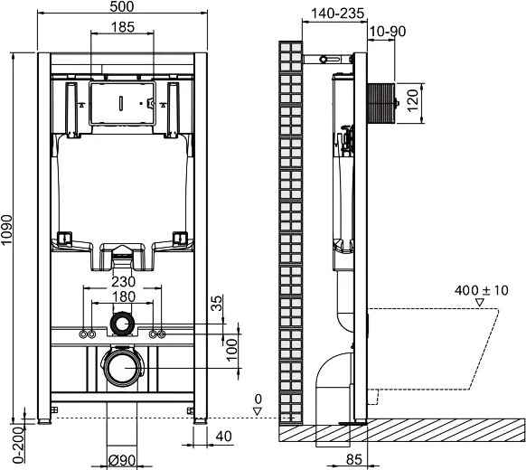 Комплект Инсталляция BelBagno BB002-80 + Кнопка Prospero BB005-PR-CHROME хром глянцевый Sancos — официальный сайт