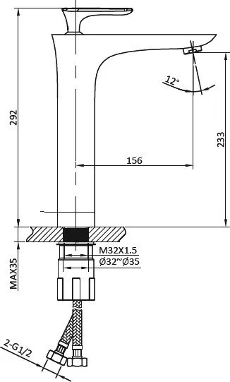 Смеситель для раковины AltroBagno Aperto 010208 NeOp матовый черный Sancos — официальный сайт