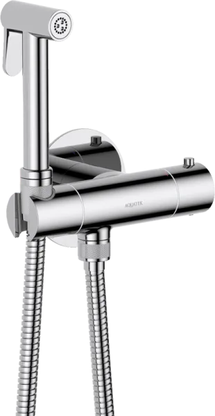 Гигиенический душ AQUATEK Оберон AQ1027CR со смесителем, С ВНУТРЕННЕЙ ЧАСТЬЮ, хром Sancos — Оригинал