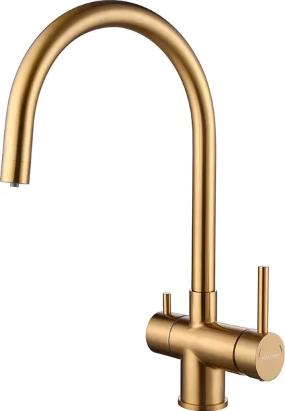 Смеситель для кухни Paulmark Heller He213218-BG брашированное золото Sancos — Оригинал