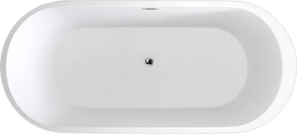 Акриловая ванна Black&White Swan SB109 black 170x80 см, отдельностоящая, глянцевая черная, овальная, Sancos — Оригинал