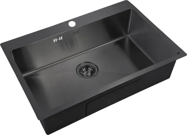 Мойка кухонная Zorg Inox PVD 7551 grafit Sancos — Оригинал