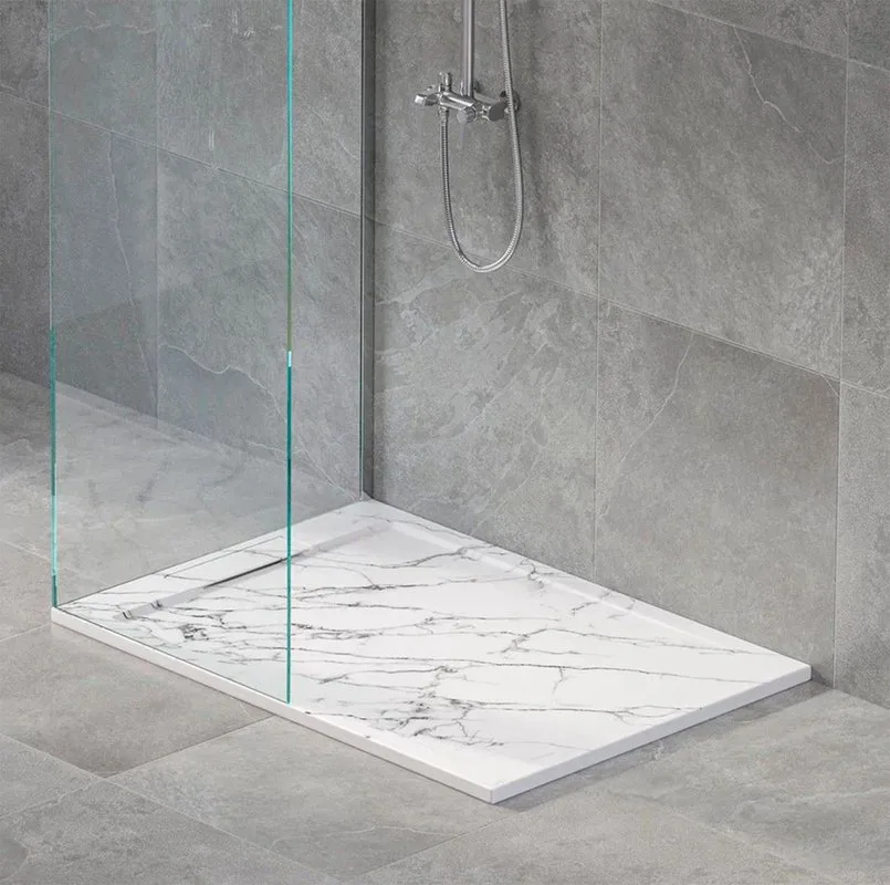 Поддон для душа RGW Stone Tray STL MW 100x80, белый мрамор Sancos — официальный сайт