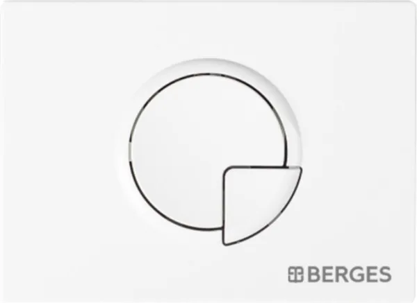 Кнопка смыва Berges Novum R4 белый, матовый Sancos — Оригинал