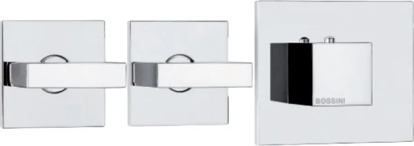 Термостатический смеситель встраиваемый Bossini Rectangular 2 Outlets LP Z033203 для ванны с душем,  Sancos — Оригинал