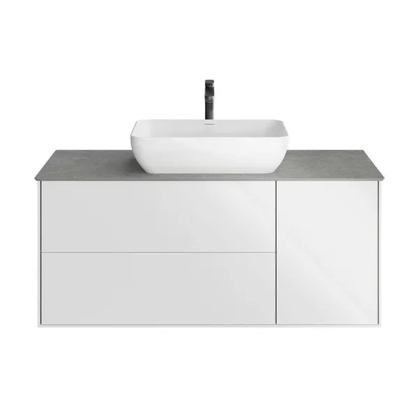 Тумба под раковину без столешницы KERAMA MARAZZI Plaza Modern 120 подвесная,с ящиками, белая Sancos — Оригинал