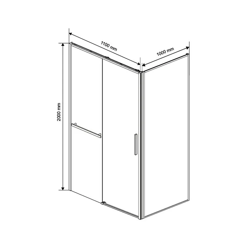Душевой уголок Vincea Slim Soft VSR-1SS1011CLGM 110х100, профиль вороненая сталь, стекло прозрачное Sancos — официальный сайт