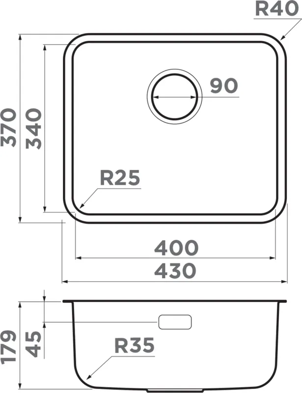 Мойка кухонная Omoikiri Omi 43-U/I Ultra Mini-GB графит Sancos — официальный сайт
