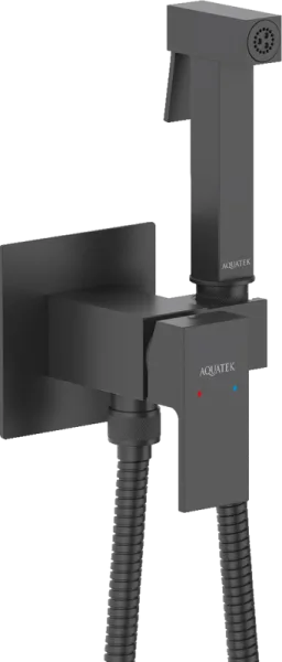 Гигиенический душ AQUATEK Либра AQ1022MB со смесителем, С ВНУТРЕННЕЙ ЧАСТЬЮ, матовый черный Sancos — Оригинал