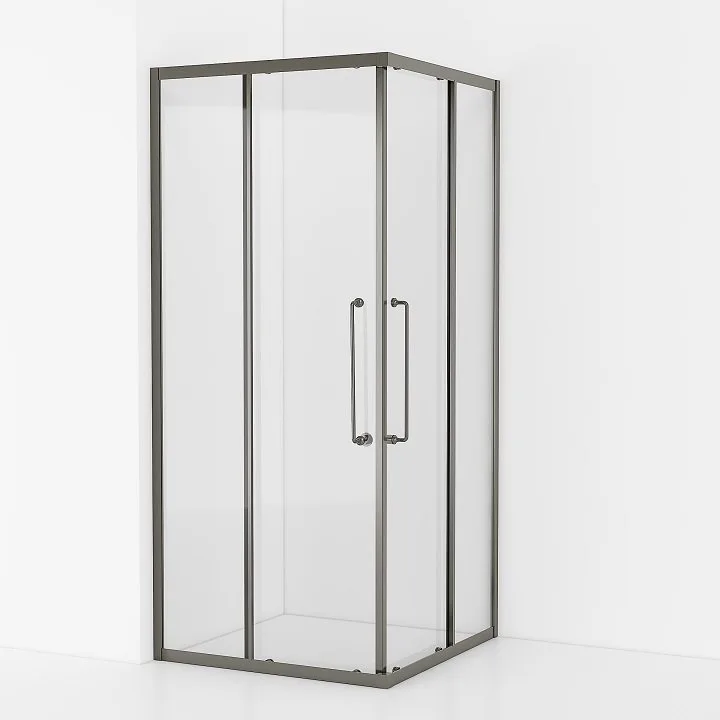 Душевой уголок Cezares Relax RELAX-304-A-2-80-C-GM 80x80, профиль оружейная сталь Sancos — официальный сайт
