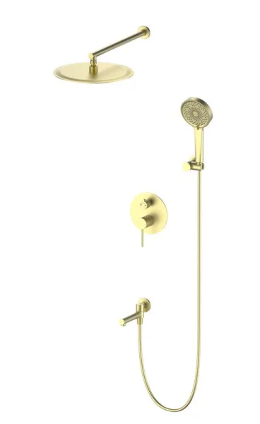 Душевой комплект Wonzon & Woghand WW-88939017-BG, С ВНУТРЕННЕЙ ЧАСТЬЮ, брашированное золото Sancos — Оригинал