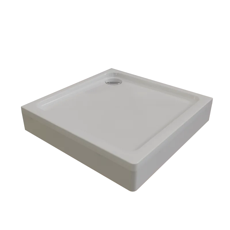 Поддон для душа Radomir Берген SQ 100x100 см, слив хром Sancos — официальный сайт