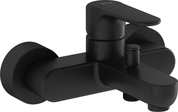 Смеситель для ванны с душем VitrA Root Round A4272536EXP, черный Sancos — Оригинал