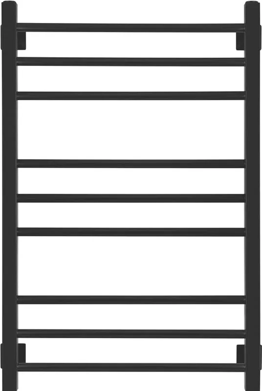 Полотенцесушитель электрический Secado Модена 80х50, ТЭН квадратный скрытый, черный матовый, R Sancos — официальный сайт