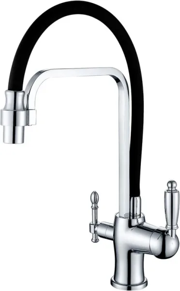 Смеситель для кухни Zorg Sanitary ZR 342-6 YF с гибким изливом Sancos — Оригинал