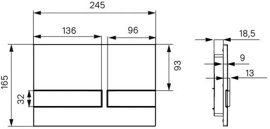 Кнопка смыва IDDIS Unifix UNI06WCi77 006, белая/хром Sancos — официальный сайт