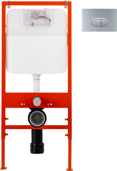 Инсталляция BelBagno BB026 + Кнопка BB050CR.MAT хром матовый Sancos — Оригинал