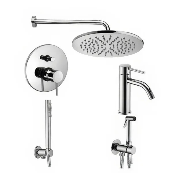 Комплект для ванной Paffoni Light KITZLIG015CR071 С ВНУТРЕННЕЙ ЧАСТЬЮ, хром Sancos — Оригинал