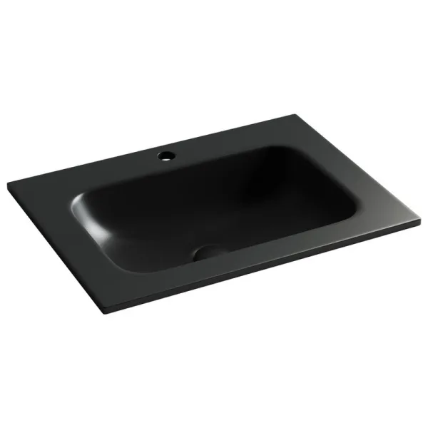 Мебельная раковина Ceramicanova Grace прямоугольная черная матовая 61 см CN7011MB Sancos — Оригинал
