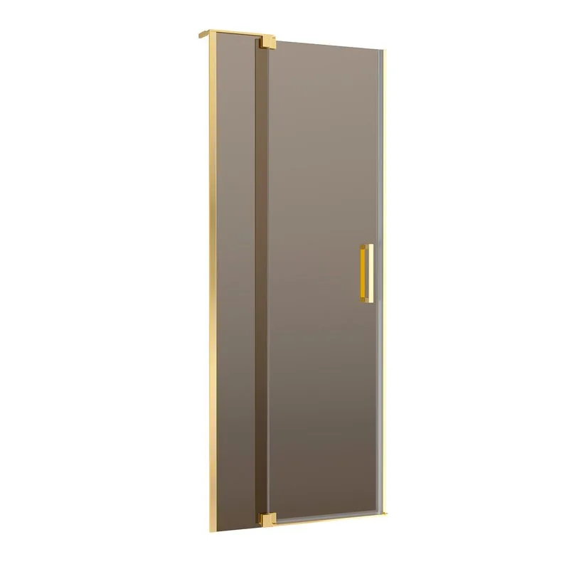 Душевая дверь в нишу Cezares Slider SLIDER-B-1-80/90-BR-BORO 90 см, профиль брашированное золото, ст Sancos — официальный сайт