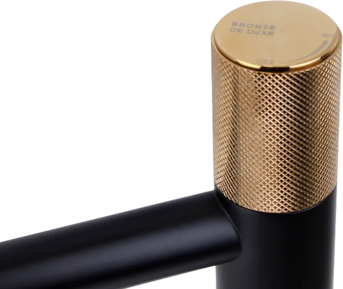 Смеситель для раковины Bronze de Luxe Avantgarde 2030MH черный, розовое золото Sancos — официальный сайт