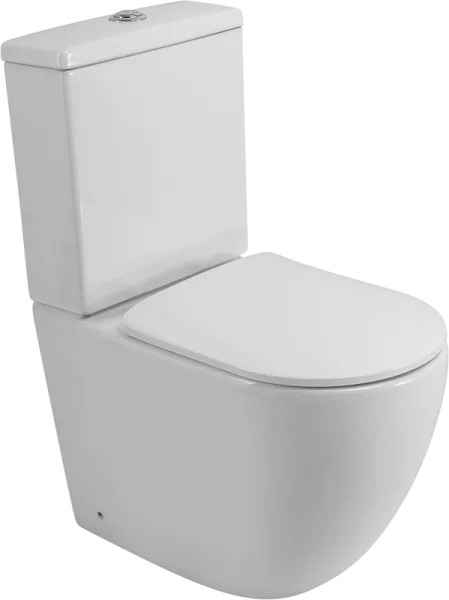 Унитаз-компакт напольный BelBagno Amanda BB051CPR BB051-2SC с микролифтом, безободковый, глянцевый б Sancos — Оригинал