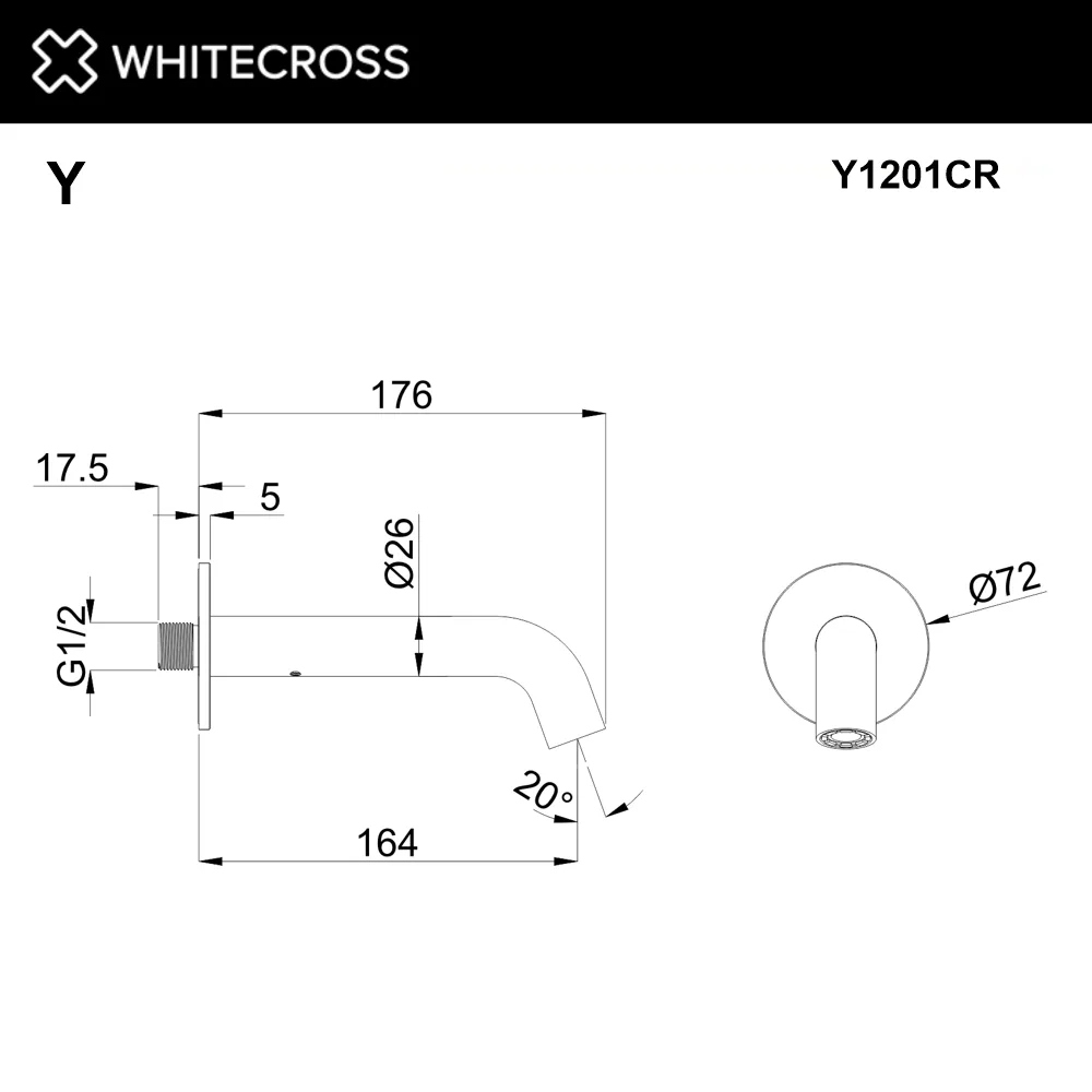 Излив WHITECROSS Y Y1201CR хром Sancos — официальный сайт